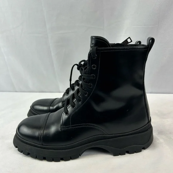 Prada Spazzaloto Leather Combat Boots - Picture 8 of 13